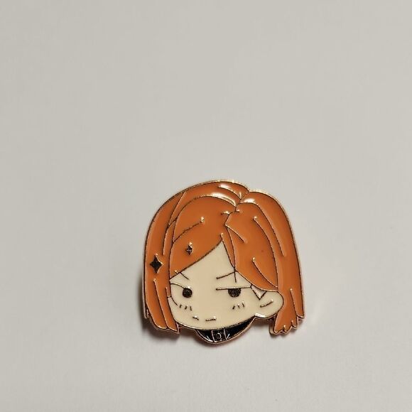 Orange and Gold Enamel Pin - Picture 1 of 1